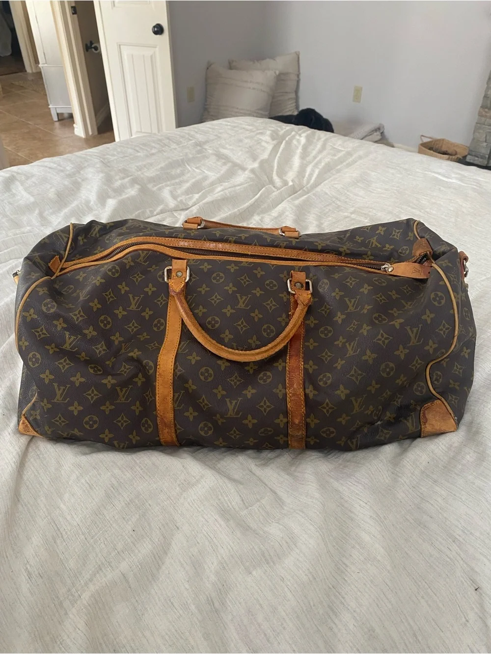 Louis Vuitton Monogram Canvas Duffel with Vachetta Trim